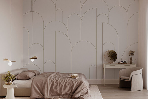 White and gray pattern Wall murals White and gray pattern