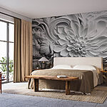 Wall murals White flower with many petals