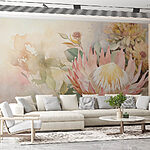 Wall murals Watercolor of a flower