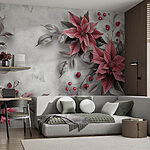 Wall murals Elegant floral arrangement in soft tones.