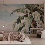 Wall murals Palm tree with a fruit on top