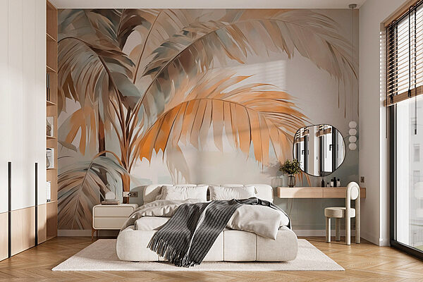 Palm trees in the fog Wall murals Palm trees in the fog