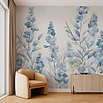 Wall murals Painting of flowers and leaves