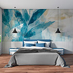 Wall murals Soft leaves in tranquil hues