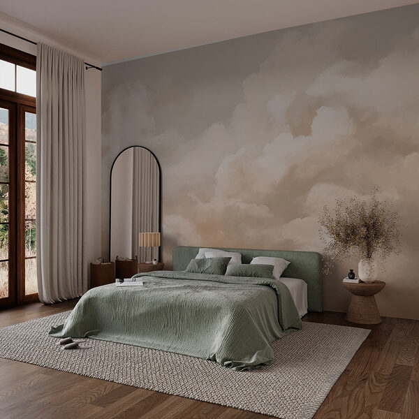 Cloudy sky with a few clouds Wall murals Cloudy sky with a few clouds