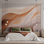 Wall murals Waves of soft, flowing colors