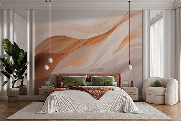 Waves of soft, flowing colors Wall murals Waves of soft, flowing colors