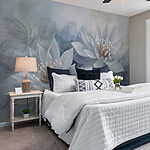 Wall murals Painting of white flowers