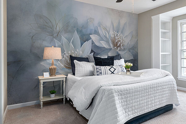 Painting of white flowers Wall murals Painting of white flowers