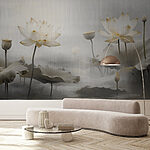 Wall murals Serene lotus in tranquil waters