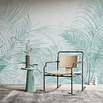 Wall murals Serene green foliage in soft tones