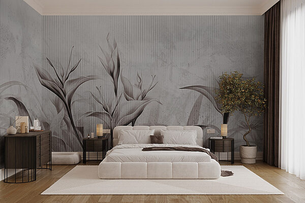 Wall murals Delicate blooms against a soft backdrop