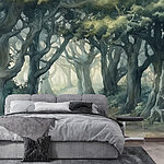 Wall murals Path through a forest