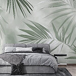 Wall murals Nature’s tranquil green foliage pattern