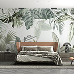Wall murals Lush greenery fills the background