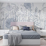 Wall murals Delicate floral pattern in soft hues