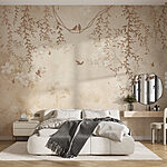 Wall murals Birds on a branch