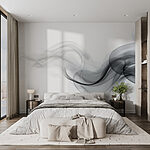 Wall murals Black and white smoke