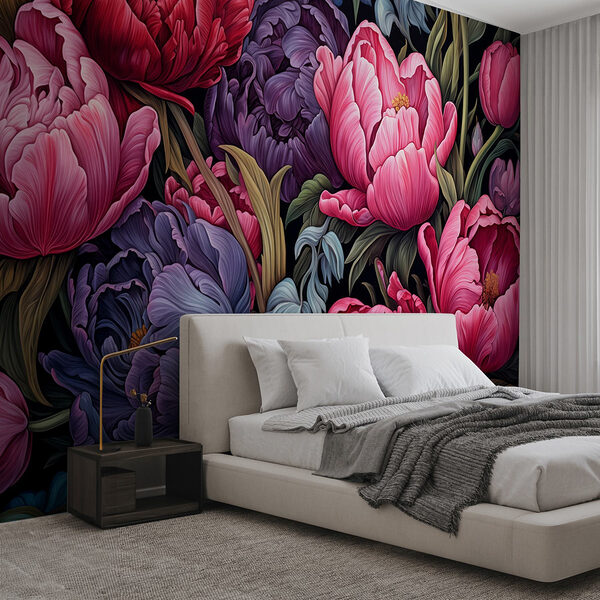 Vibrant blossoms in full bloom Wall murals Vibrant blossoms in full bloom