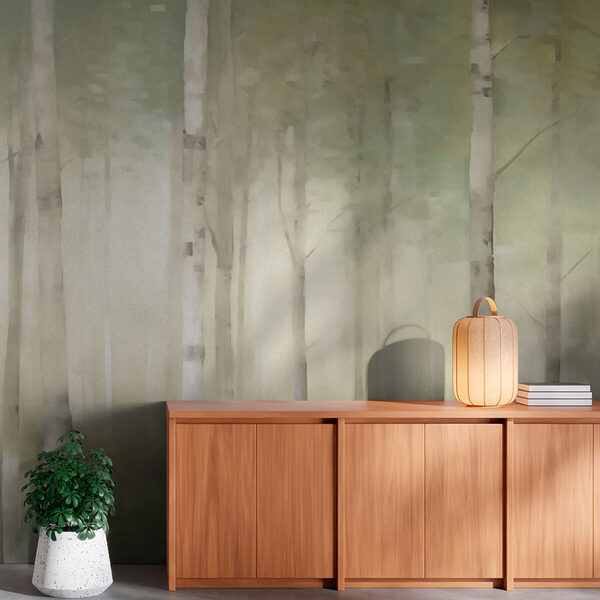 Group of trees in a forest Wall murals Group of trees in a forest