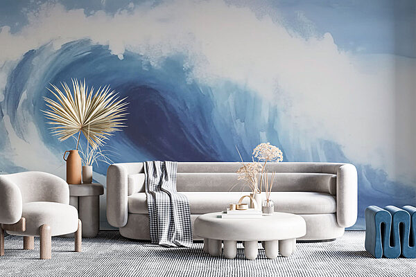 Large wave in the ocean Wall murals Large wave in the ocean