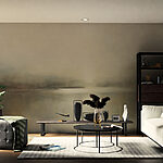Wall murals Painting of a lake