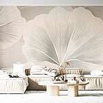 Wall murals Soft leaves in delicate harmony.