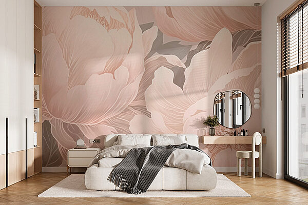 Delicate petals in soft hues Wall murals Delicate petals in soft hues