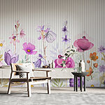 Wall murals Colorful flowers in a serene garden