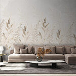 Wall murals Delicate botanical illustration in soft tones