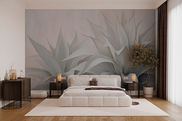 Botanical beauty in soft hues Wall murals Botanical beauty in soft hues