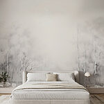 Wall murals Group of trees in a snowy forest