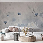 Wall murals Wallpaper with flowers