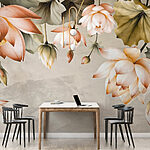 Wall murals Delicate blooms in soft hues