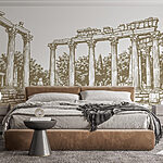 Wall murals Drawing of a stone structure with columns