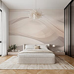 Wall murals White and grey background