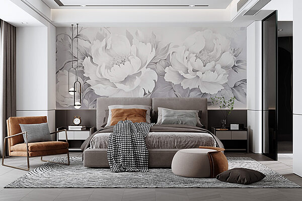 Wall murals Soft petals in muted hues