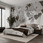 Wall murals Group of white flowers