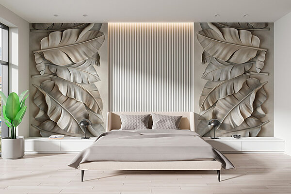 Serene leaves in gentle arrangement Wall murals Serene leaves in gentle arrangement