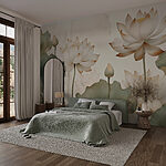 Wall murals Soft petals in serene bloom.