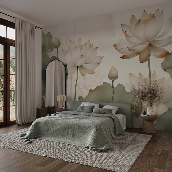 Soft petals in serene bloom Wall murals Soft petals in serene bloom
