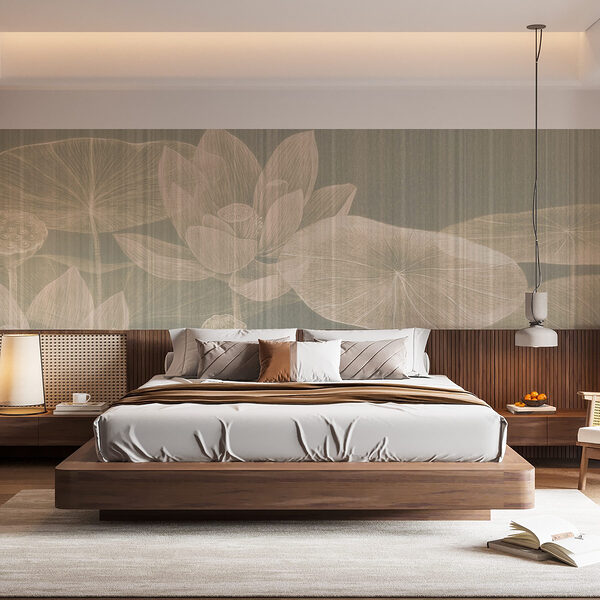 Wall murals Delicate blooms in soft tones (SKU: w03324) Wall murals Wall murals Delicate blooms in soft tones (SKU: w03324)