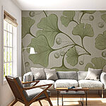 Wall murals Delicate ginkgo leaves in harmony.