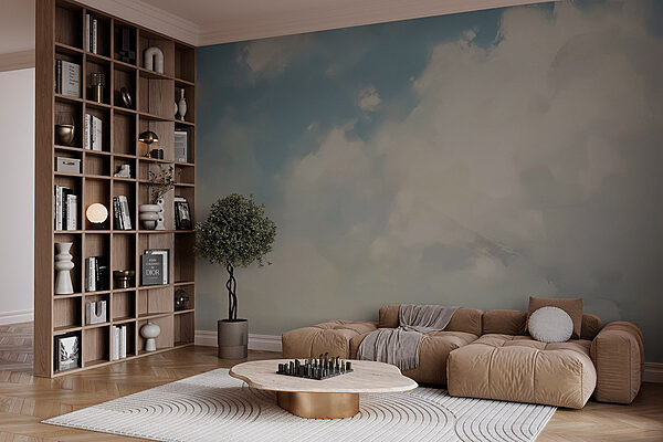 Blue sky with white clouds Wall murals Blue sky with white clouds