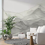 Wall murals White and grey mountain range