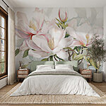 Wall mural Delicate blossoms in soft hues