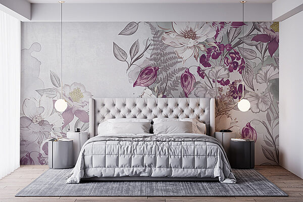 Wall murals Delicate blooms on a soft background (SKU: w08899) Wall murals Wall murals Delicate blooms on a soft background (SKU: w08899)
