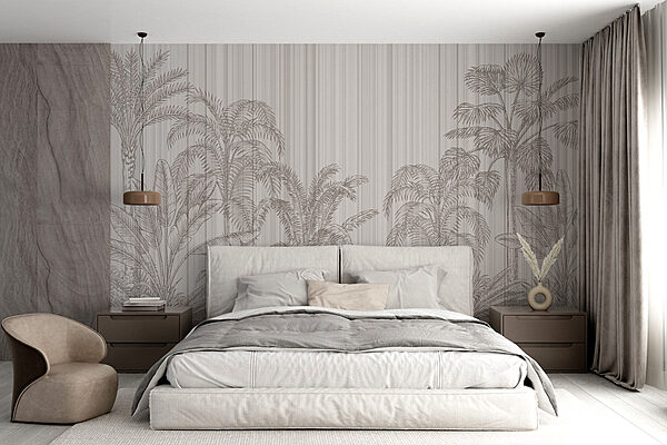Tropical foliage with intricate detailing Wall murals Tropical foliage with intricate detailing