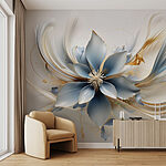 Wall murals Floral elegance in soft hues