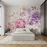 Wall murals Floral elegance in soft pastels